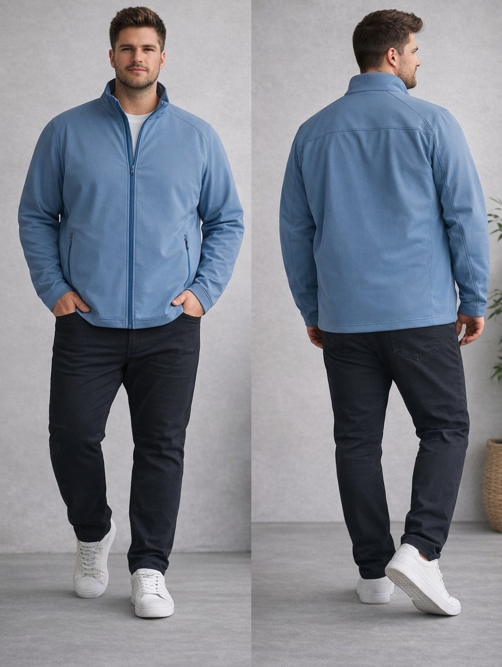 L.L.Bean Men’s XXXL Blue Soft Shell Jacket – Contemporary Everyday Outdoor Style